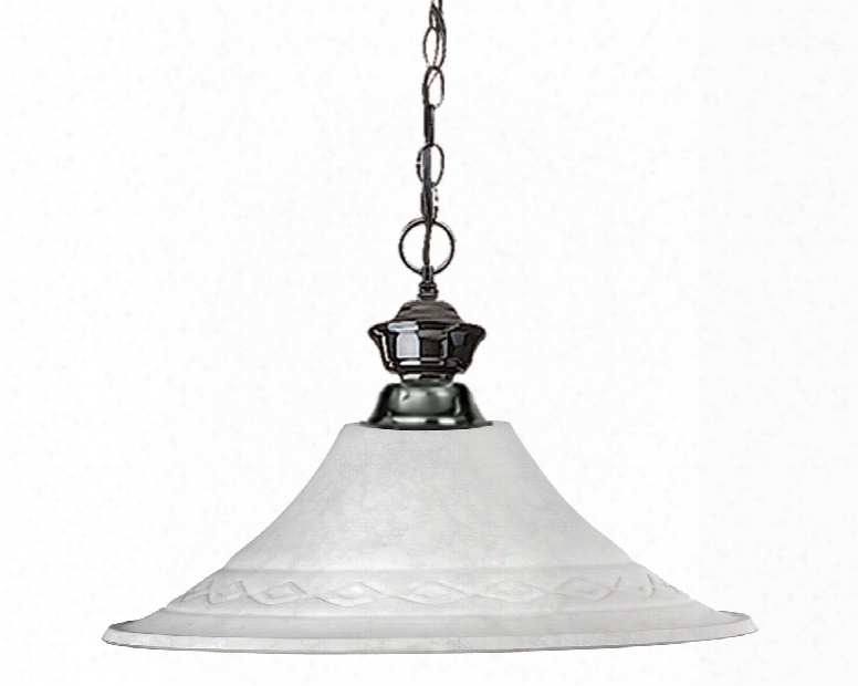 Shark 100701gm-fwm16 16" 1 Light Pendant Novelty Whimsical Billiardhave Steel Frame With Gun Metal Finish In White