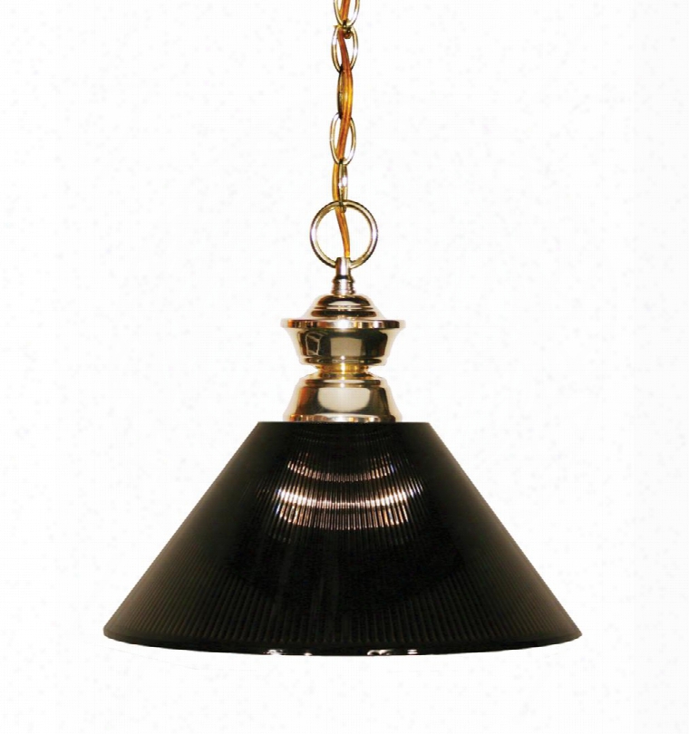 Shark 100701pb-ars 14.25" 1 Light Pendant Novelty Whimsical Billiiardhave Steel Frame With Polished Brass Fiinsh In