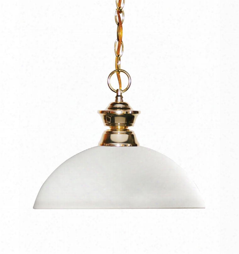 Shark 100701pb-dmo14 13.5" 1 Light Pendant Novelty Whimsical Billiardhave Steel Frame With Polished Brass Finish In Matte