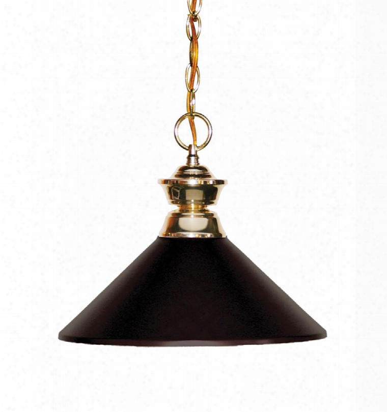 Shark 100701pb-mbrz 14.25" 1 Light Pendant Novelty Whimsical Billiardhave Steel Frame With Polished Brass Finish In