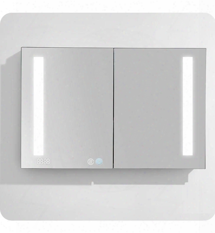 Signature Royale Sr4830 48" X 30" Medicine Cabinet With Interior Led Light With Sensor Touch Screen Buttons For On/off Adjustable Dimmer And Defogging Heated