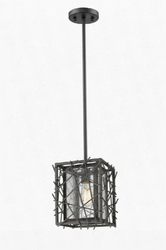 Stanwood 8000mp-brz 8" 1 Light Mini Pendant Contemporary Rustic Transitionalhave Steel Frame With Bronze Finish In Water