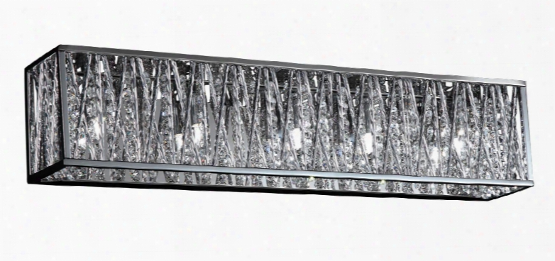 Terra 872ch-5v-led 26.75" 5 Light Vanity Light Contempoorar Ymetropolitanhave Steel Frame With Chrome Finish In