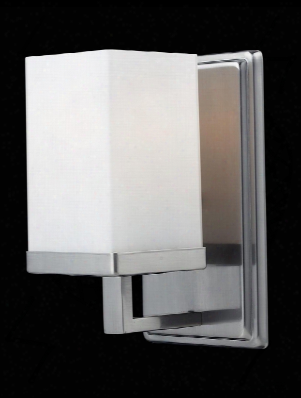 Tidal 1900-1v 4.5" 1 Light Vanity Light Transitional Fusionhave Steel Frame With Brushed Nickel Finish In Matte