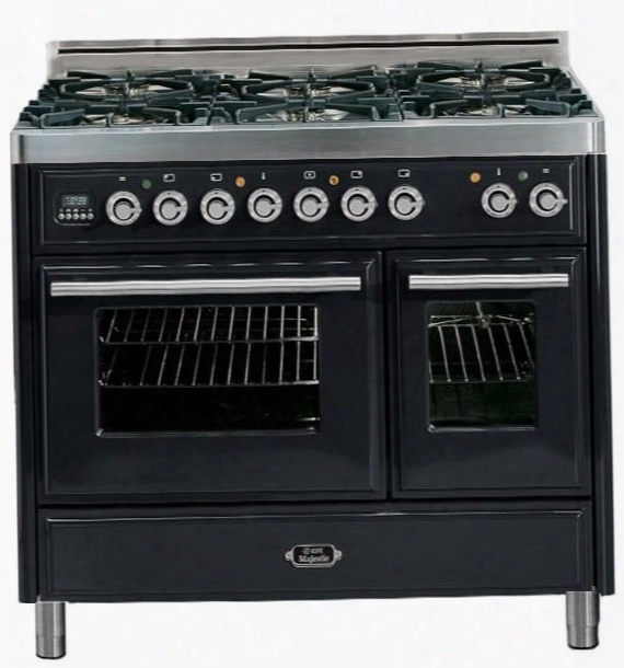 Umtd1006dmpn 40" Freestanding Dual Fuel Range With 6 Sealed Burners 3.88 Cu. Ft. Total Oven Capacity Warming Drawer Rotisserie Digital Clock And Timer And