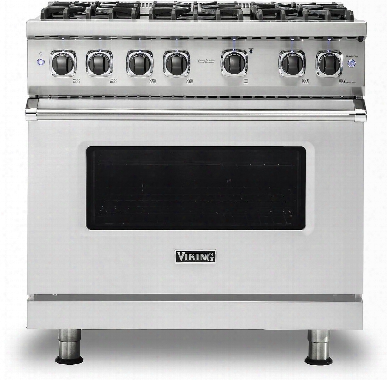 Vgr5364gss 36" Professional 5 Series Natural Gas Range With 4 Sealed Burners Griddle Vsh Pro Sealed Burner System Proflow Convection Baffle And Surespark