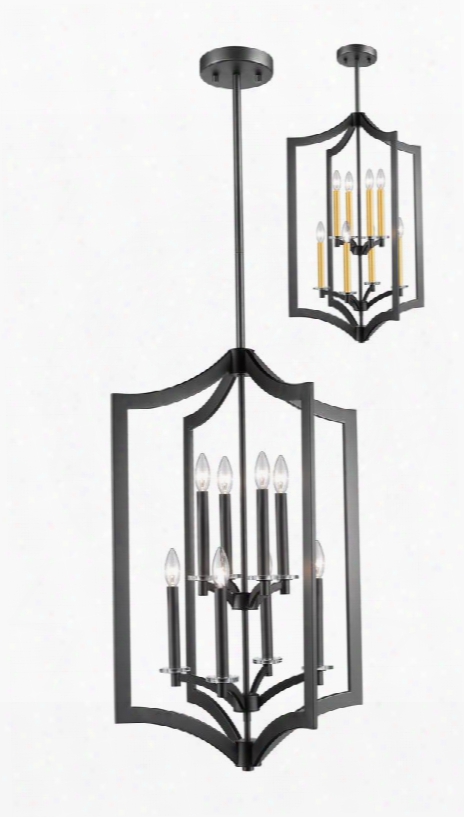 Zander 6008-8brz 20.7" 8 Light Pendant Contemporary Metropolitanhave Steel Frame With Bronze