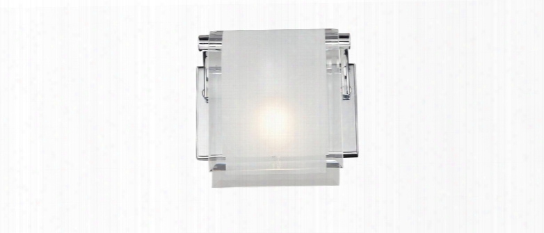 Zephyr 169-1s 7.66" 1 Light Wall Sconce Transitional Fusionhave Steel Frame With Chrome Finish In Clear Beveled And