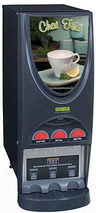 36900.0005 Imix-3 Black Hot Beverage Sysem With 3 Hoppers Led Lighted Front Graphics Night Mode In