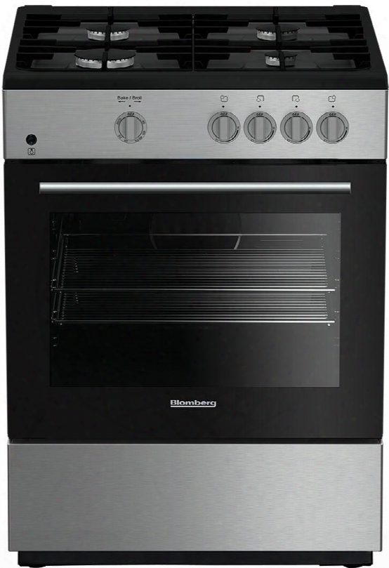 Bgr24102ss 24" Gas Range With 4 Sealed Burners 2.3cu. Ft. Oven Capacity Electronic Ignition Easy Clean Enamelinterior Heavy Chrome Racks In Stainless