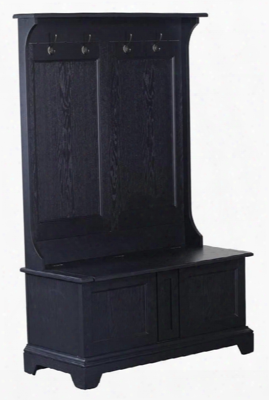 Blackledge Collection 15a7056 41&suot; Hall Tree With Top Shelf Four Hooks And Chil Safe Hinged Storage Seat In