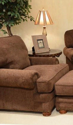 Braddock Collection 4238-01 2754-29 45" Chair With Rolled Arms Nail Head Accents And Reversible Seat Cushions In