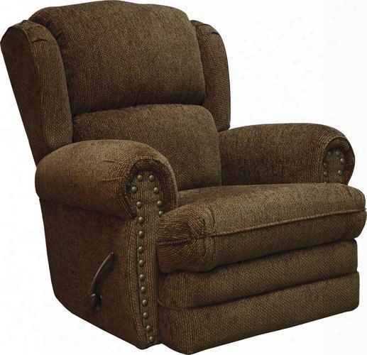 Braddock Collection 4238-11-2754-29 40" Rocker Recliner With Rolled Arms Nail Head Accents And Reversible Seat Cushions In