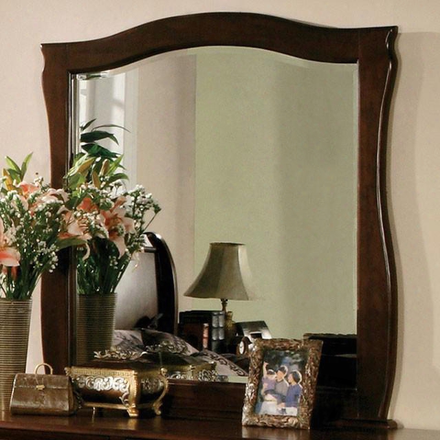 Brunswick Collection Cm7503m 40" X 41" Mirror With Beveled Edges Solid Wood And Wood Veneers Frame Construction In Dark Walnut