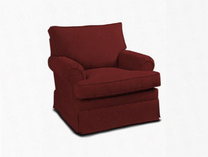 Carolina Collection 750-c-bb 39" Chair With Rolled Arms Welt Tailoring And Polyester Fabric Upholstery In Belsire