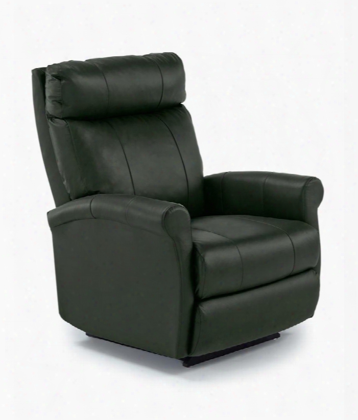 Codie Collection 1n04u-27592bu Space Saver Recliner With Headrest Stitching Details And Olled Arms In Elements Qc Slate