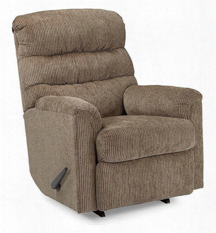 Cole Collection 11781/2001-87 32" Comfort Max Rocker Recliner With Fabric Upholstery Rolled Arms Tufted Back And Casual Style In Panda