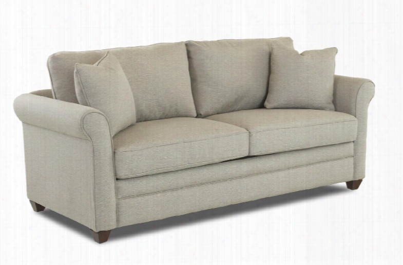 Dopler Collection 77400-sc-ms 77" Sofa With Rolled Arms Two Arm Pillows Tapered Block Feet And Polypropylene Fabric Upholstery In Max