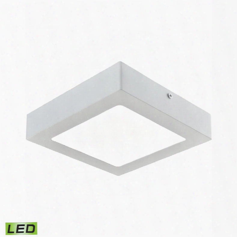 Fml6150-ac-30 Warwick 1 Light Square Led Flushmount In Matte White -