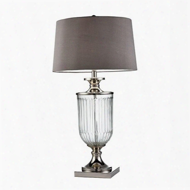 Ira L9711 32.5"h Table Lamp With Contemporary Translucent Base Height: 32.5" Glass In