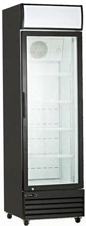 Kgm13 Single Glass Door Refrigerator With 13 Cu. Ft. Capacity 5 Shelves 2/3 Hp Digital Temperature Display Led Lighting In