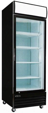 Kgm23 Single Glass Door Refrigerator With 23 Cu. Ft. Capacity 5 Shelves 2/3 Hp Digital Temperature Display Led Lighting In