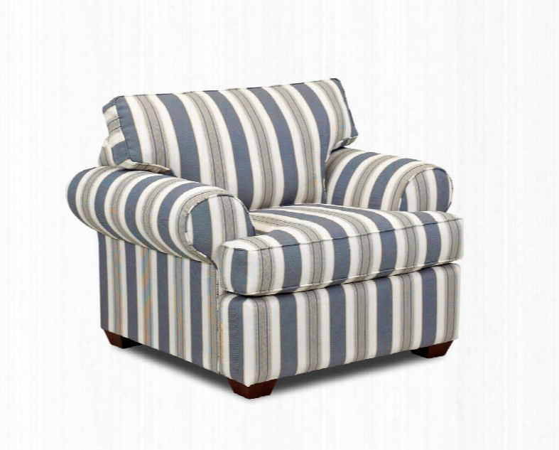 Lady Collection 73870m-c-cb 45" Chair With Rolled Arms Tapered Block Feet And Fabric Upholstery In Cayman