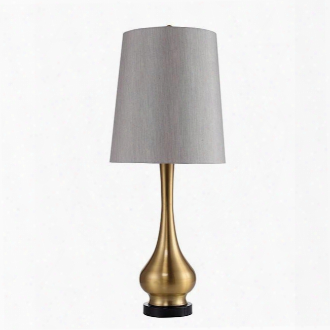 Lia L731200g 13"h Table Lamp With Contemporary Polished Base Height: 13" Metal In