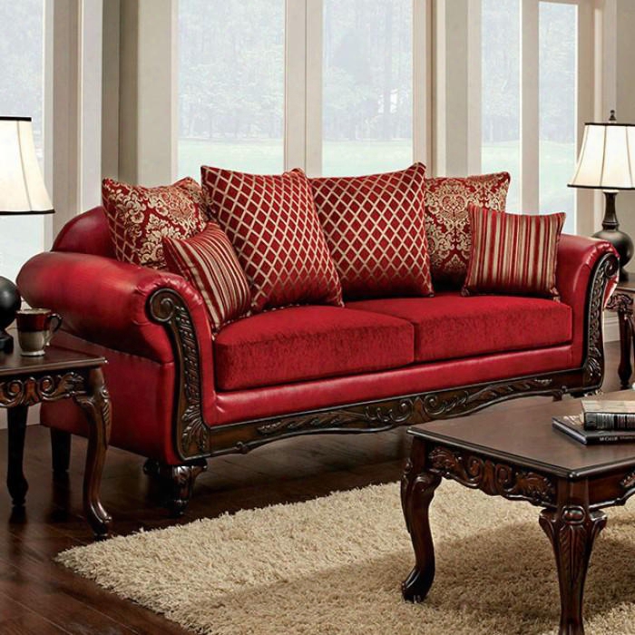 Marcus Collection S7m640-sf 90" Sofa With High-density Foam Cushions Rolled Arms And Intricate Wood Trim In