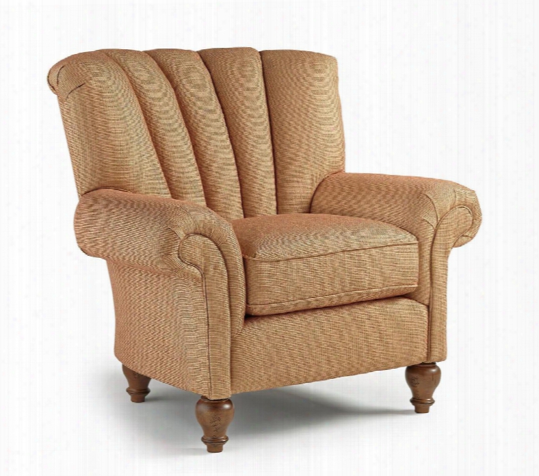 Marlow Collection 7020dp-25038 Accent Chair Upon Distressed Pecan Finish Channel Back And Large Rolled Arms In Sable