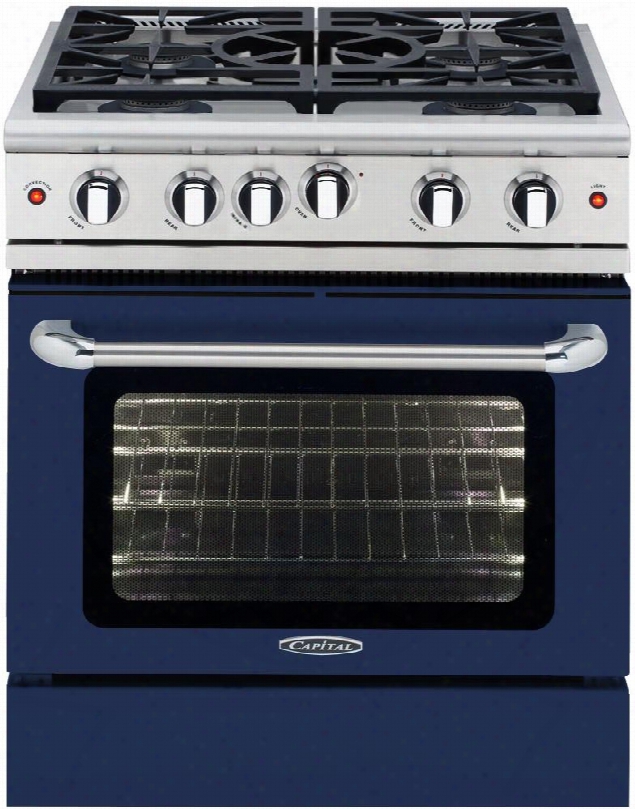 Mcr305dn 30" Precision Series Gas Range With 5 Sealed Burners Including A Power-wok Burner And 4.9 Cu. Ft. Capacity Manual Clean Oven In Cobalt