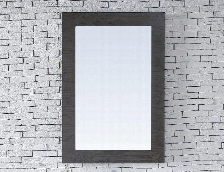 Metropolitan Collection 850-m30-sok 30" X 42" Mirror With Recessed Keyhole Brackets Beveled Glass And Wood Frame In Silver