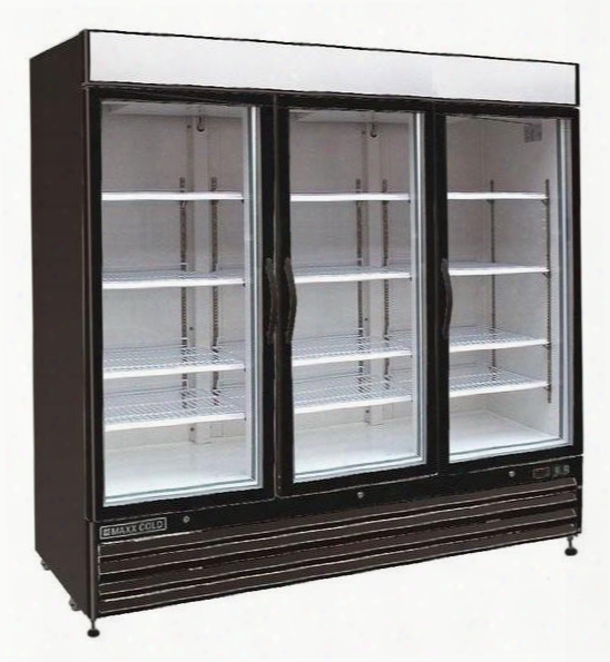 Mxm3-72fb Freezer Merchandiser With 72 Cu. Ft. Storage Capacity Double Pane Glass Self-closing Door Coated Wire Shelves Lighted Top Pane Led Lighted