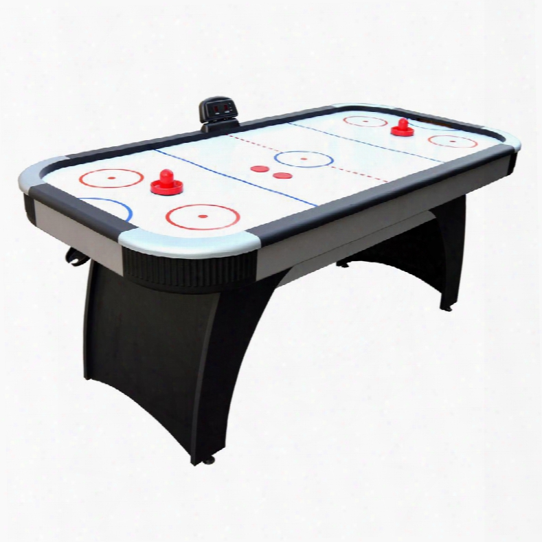 Ng1029h Silverstreak 6' Air Hockey Table With Led Electronic Scoring Unit High Gloss Playing Surface And Arched Pedestal