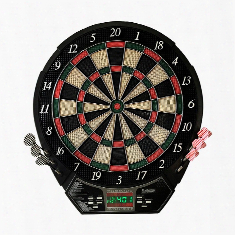 Ng1042d 20" X 23" Magnum Electronic Dart Board With Push Button Control Panel Led Display And 6 Soft Tip Darts