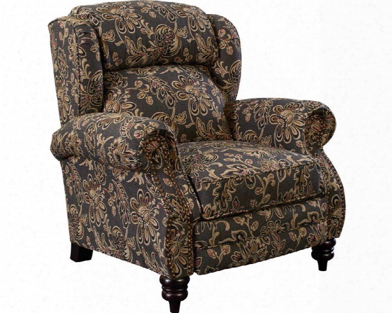 Norwich Collection 2681p/1241-13 32" Hi-leg Recliner With Fabric Uphosltery Rolled Arms Nail Head Accents And Transitional Style In Ambrose