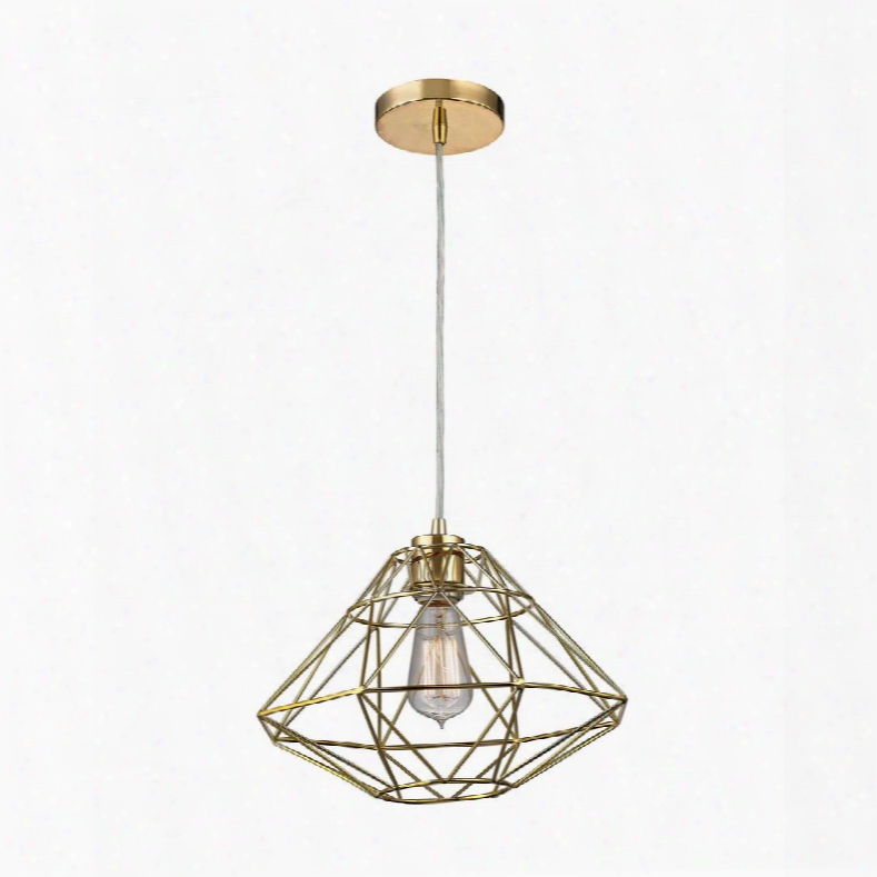 Patadigm Collection D2963 9" Pendant Light With 1 Bulb Capacity E26 Bulb Type Indoor Lighting And Metal Construction In Gold