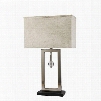 Terri L731206SN 9.5"H Table Lamp with Contemporary Rectangular Frame Base Height: 9.5" Metal in