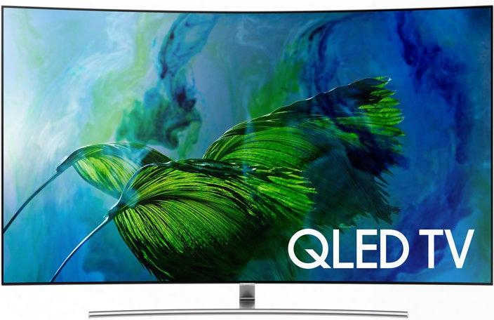 Qn75q8camfxza 75" Q8c Qled 4k Curved Tv With Quantum Dots 4k Ultra Hd Resolution 240 Motion Rate And Smart Hub In