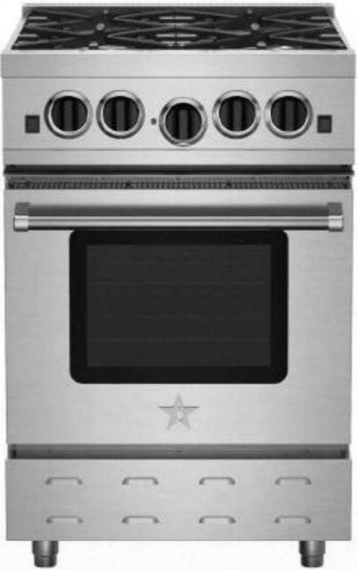 Rcs24sbv2 24" Freestanding Gas Range With 4 Sealed Burners 3.3 Cu. Ft. Oven Capacity In Satinless