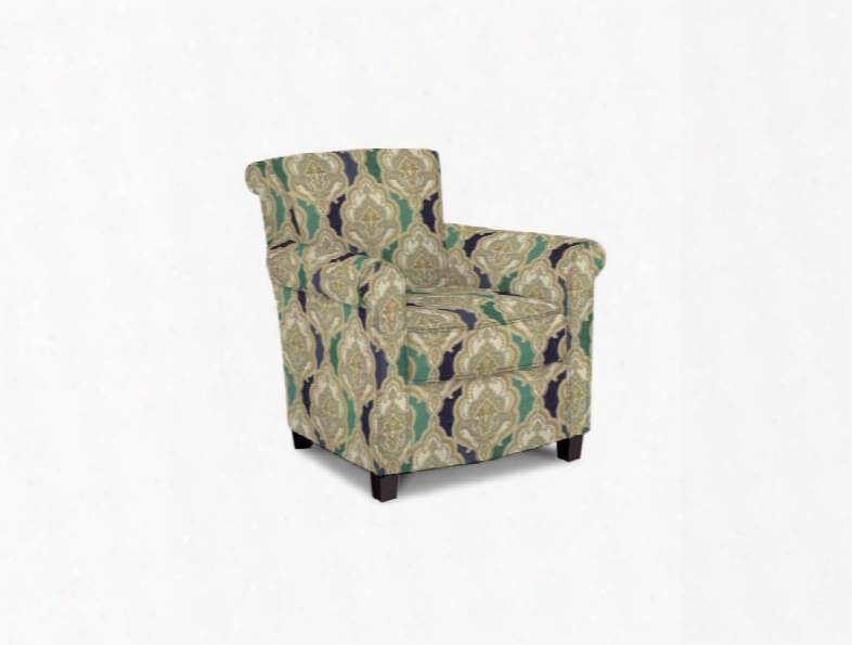 Roosevelt Collection 118-02/be110-5 31" Accent Chair With Fabric Upholstery Rolled Tight Back Welted Sock Arms And Contemporary Style In Woven Tapwstry