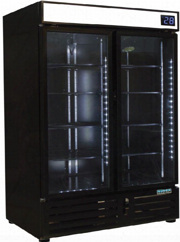 Rv2p3622 Glass Door Merchandiser Cooler With Care Free Condenser Steel Construction Electronic Control Led Lighting And Hot Gas Evaporator In