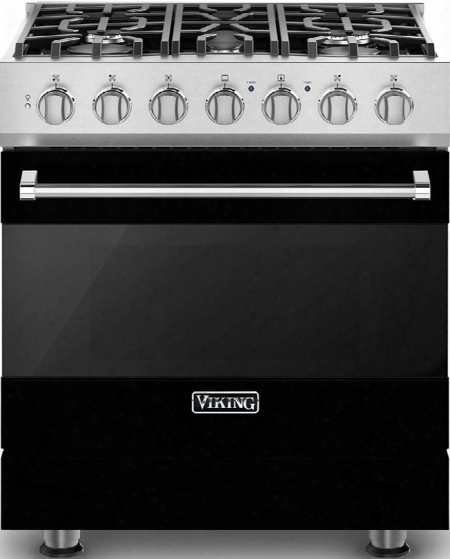 Rvdr33025bbklp 30" 3 Series Dual Fuel Liquid Propane Range With 5 Permanently Sealed Burners 4.7 Cu. Ft. Oven Capacity Vari-speed Dual Flow Convection Oven