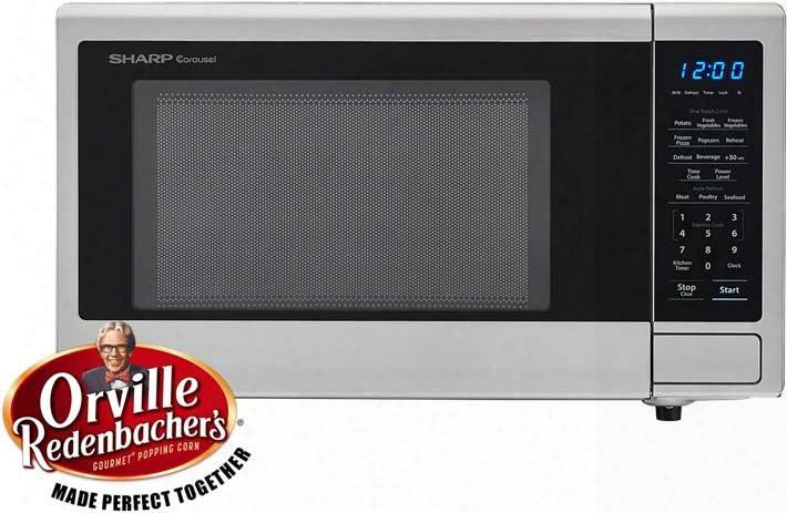 Smc1132cs 21" Countertop Microwave With 1.1 Cu. Ft. Capacity 1000 Watt Power One-touch Cooking 11.25" Turntable Blue Led Display In Stainless