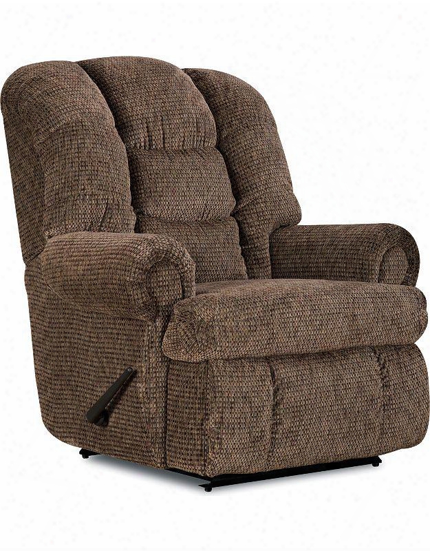 Stallion Collection 1407/4812-17 44" Comfort King Hide-a-chaise Wallsaver Recliner With F Abric Upholstery Push Padded Rolled Arms And Casual Style In