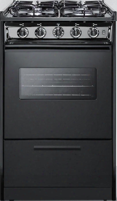 Ttm1107cswrt 20" Gas Range With 4 Sealed Burners 2.46 Cu. Ft. Oven Capacity Porcelain Construction Electronic Ignition And 2 Oven Racks