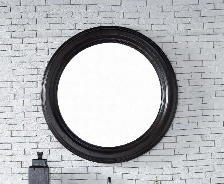 Vancouver Collection 505-m40-ceo 40" Mirror With American Ash Solids Beveled Glass And Recessed Keyhole Brackets In Cerused Ebony