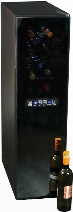 Wc18mg 15" Wine Cellar With 18 Bottle Capacity Dual Zone Interior Lighting Digital Temperature Display In