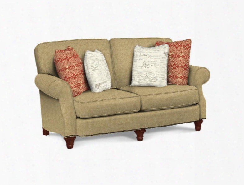 Whitfield Collection 3666-1q/4279-80/8949-64/8320-91 72" ;loveseat With Fabric Upholstery Rolled Arms Nail Head Trim And Traditional Style In Beige With