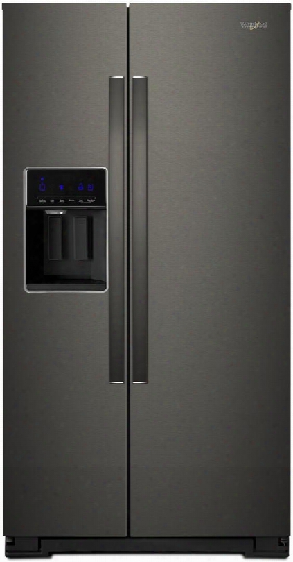 Wrs571cihv 36" Side By Side Counter-depth Refrigerator With 20.59 Cu. Ft. Capacity Led Dispenser Night Light In-door-ice Storage In Black Stainless